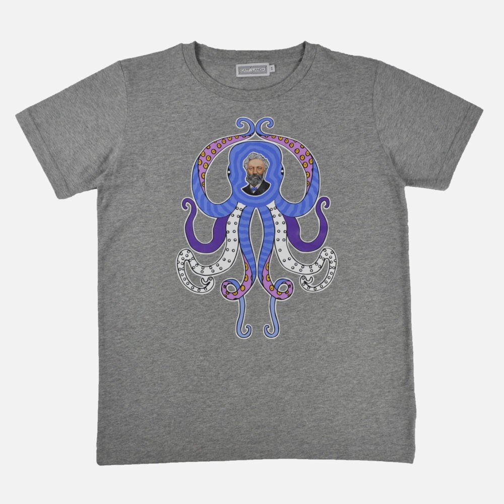 tshirt jules verne gris kid