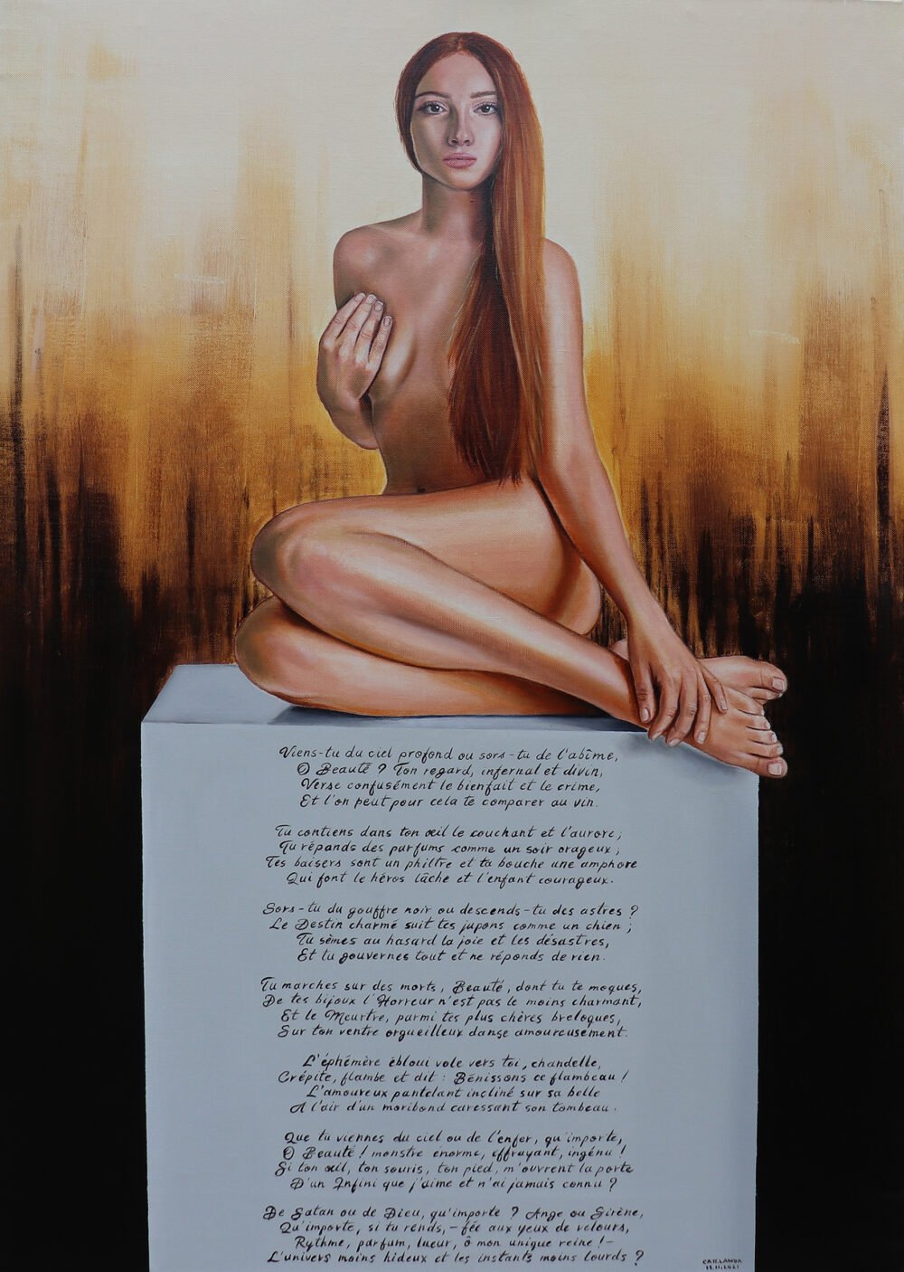 Hymne à la Beauté, poème de Charles Baudelaire, peinture de Catt Landa
