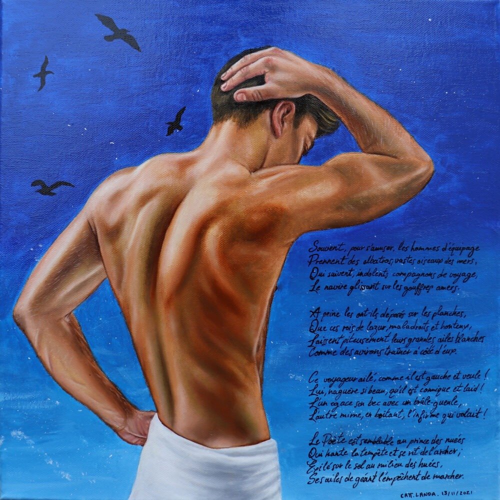 L'Albatros, poème de Charles Baudelaire, peinture de Catt Landa