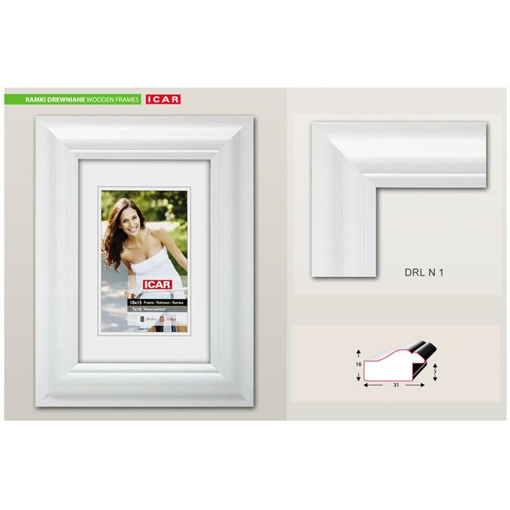 Cadre en bois 'RUSTIC" Blanc