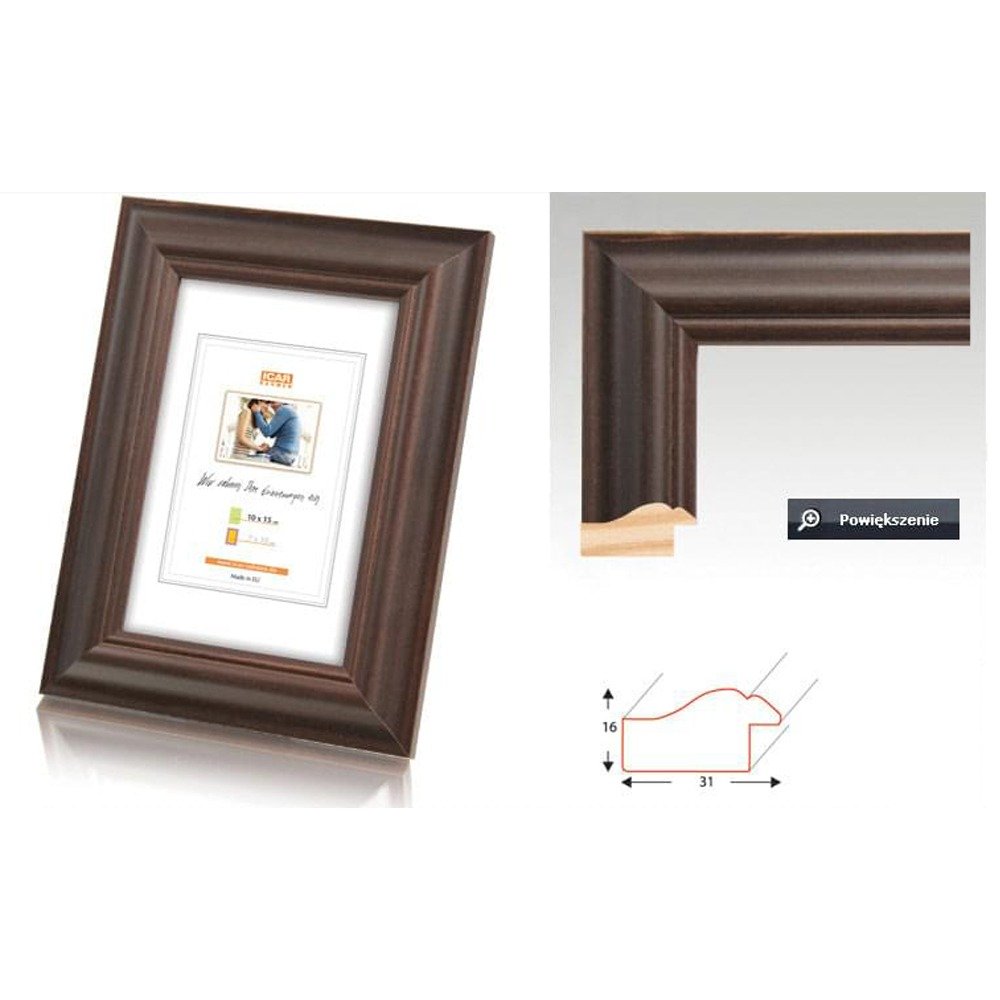 Cadre en bois 'RUSTIC" Marron foncé