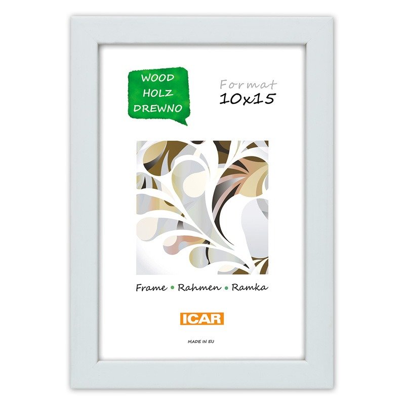 Cadre en Bois "PATI" Blanc-15x21 cm