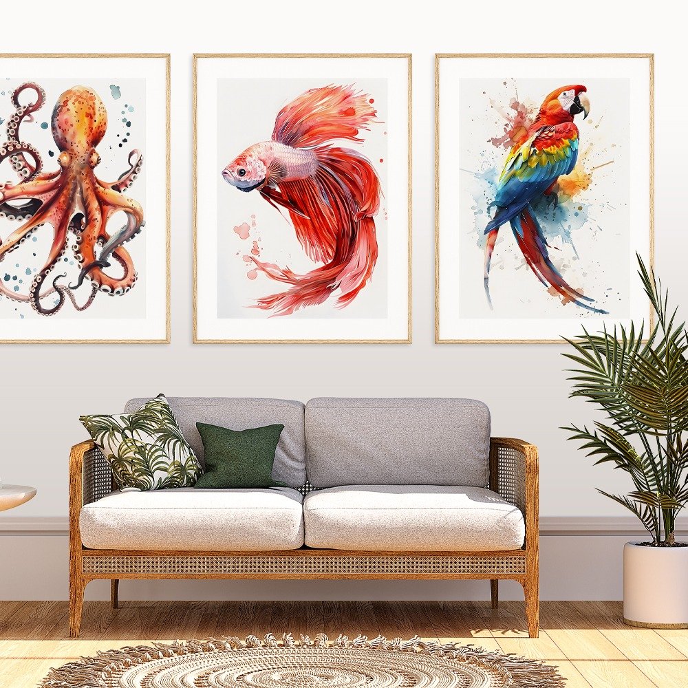 illustrations d animaux affiches