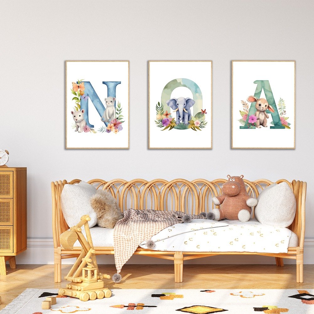 Alphabet Floral Animaux