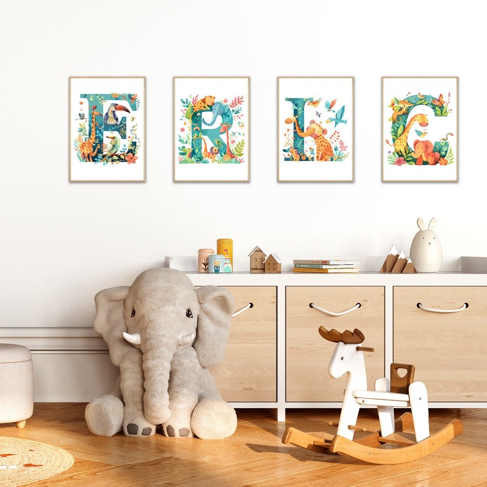 alphabet tropical animaux