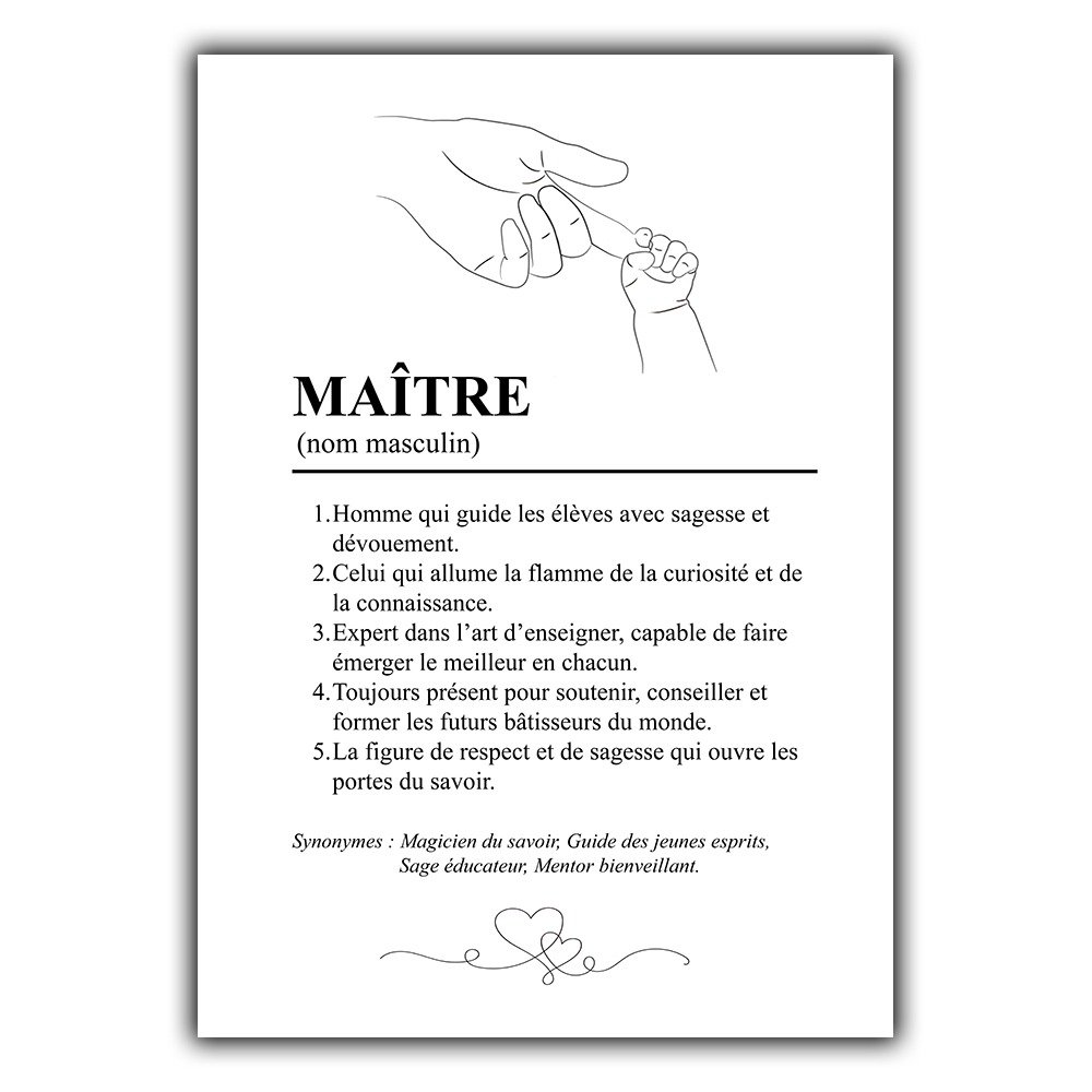 affiche déco dico maître