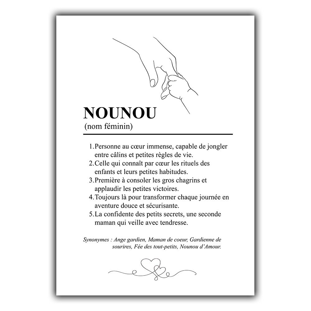 Définition de NOUNOU-À personnaliser