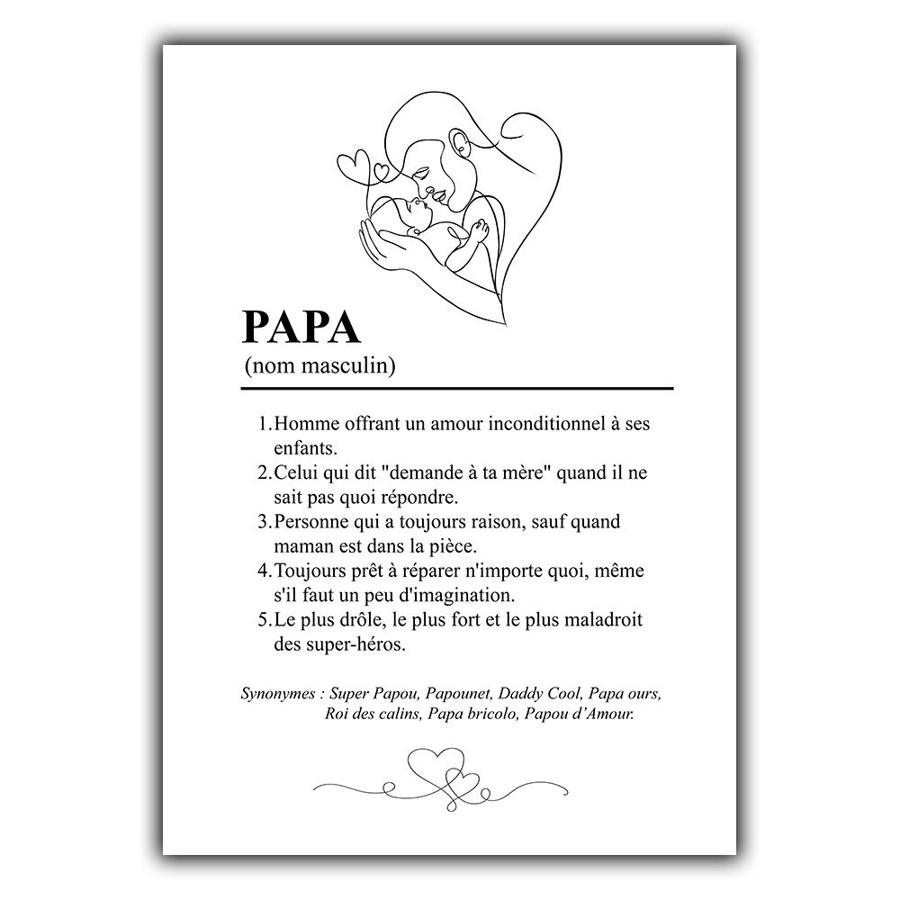 définition papa affiche