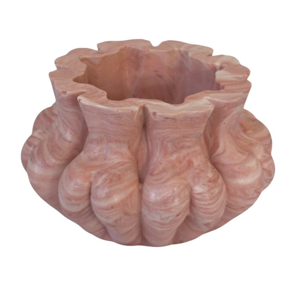 Pot en forme de fesses marbré chair