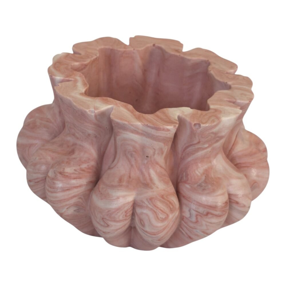 Pot en forme de fesses marbré chair – Image 3