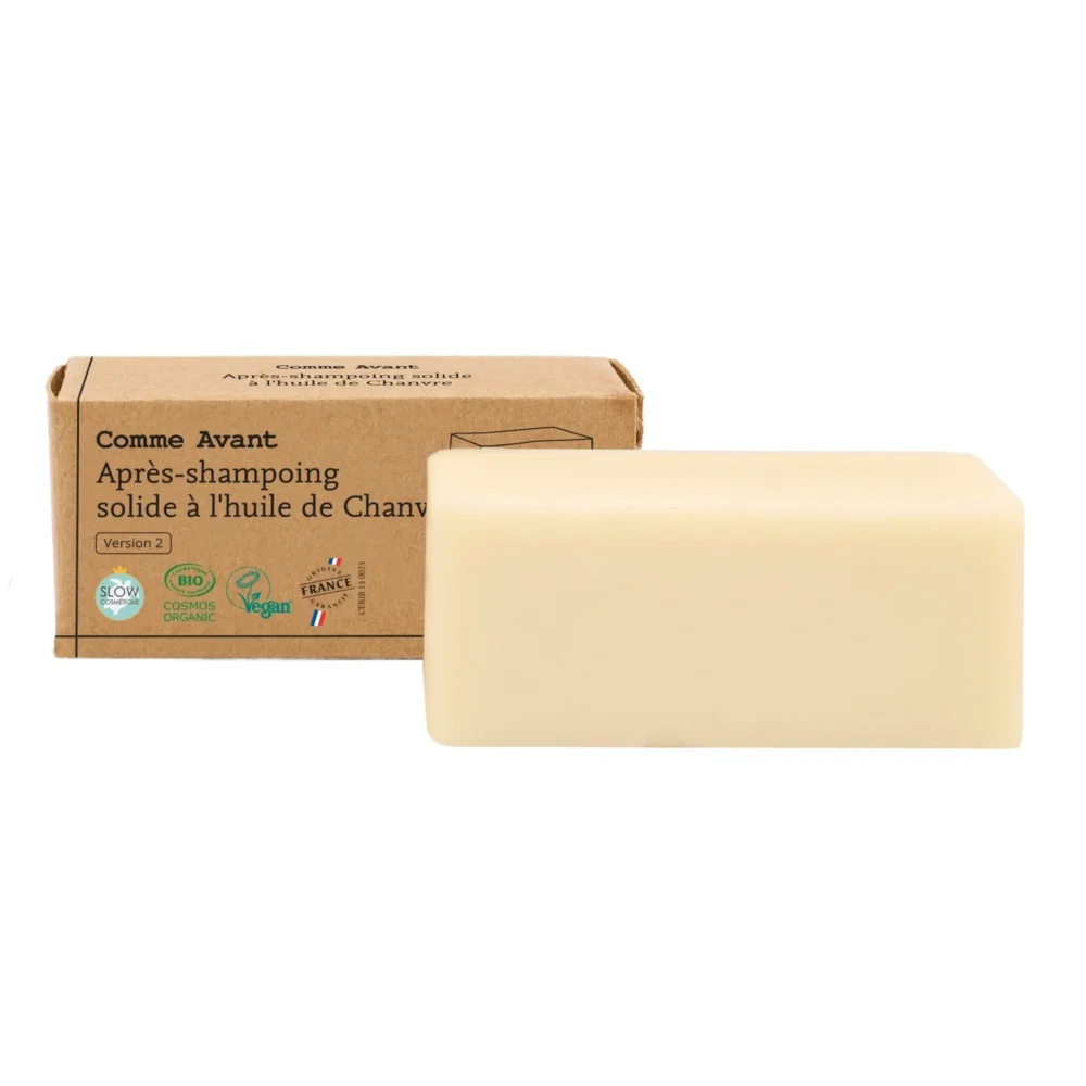 apres shampoing solide a lhuile de chanvre packshot produit comme avant catt landa